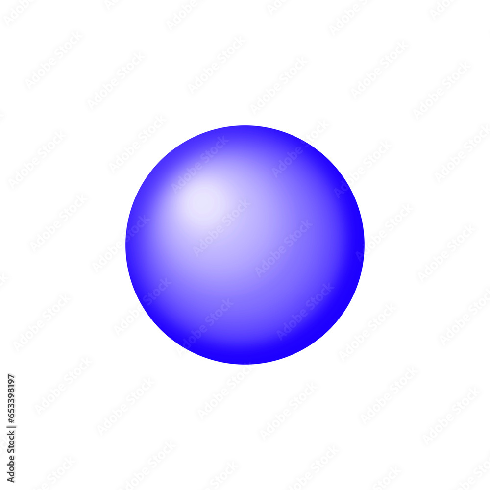 Blue mediumslateblue white ball buttons with transparent background.