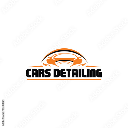 auto car detailing logo design vector