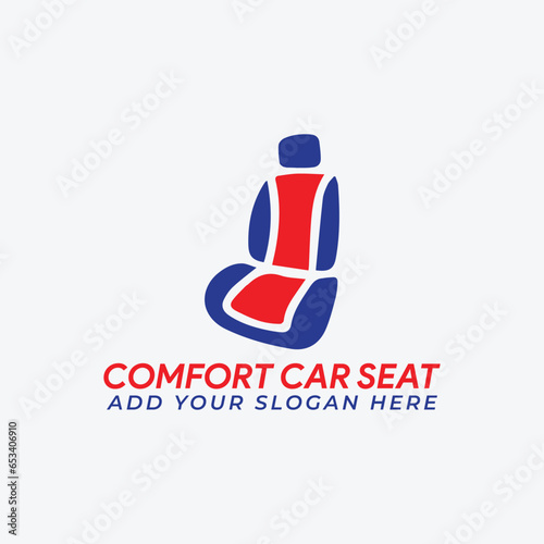 comfort car seats logo design vector