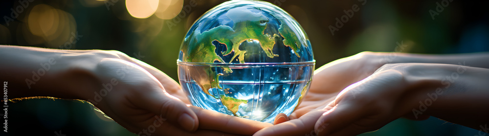 Woman hand holding earth, save planet, earth day, sustainable living, ecology environment, climate emergency action, world environment day concept, illustration for global warming content