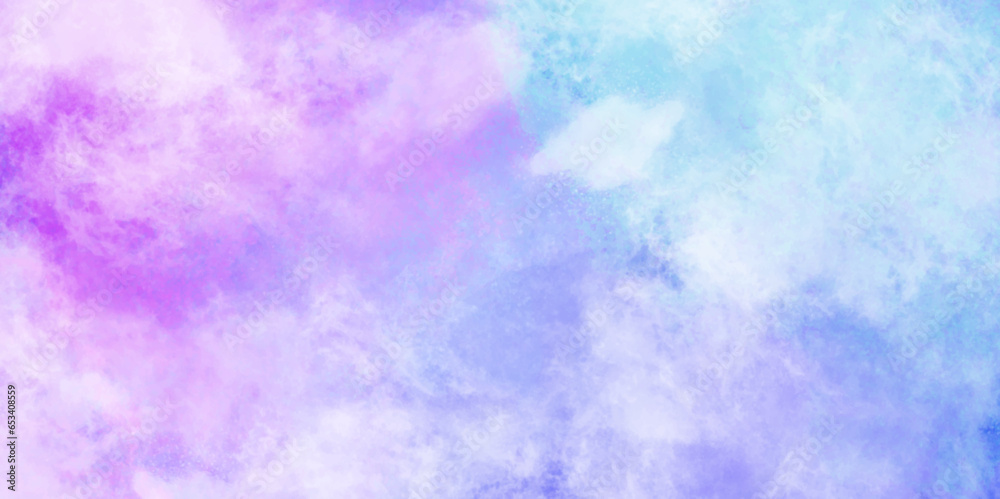 Colorful Watercolor background. Blue and Purple Background. 