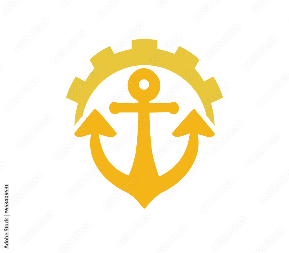 Anchor logo design Vector illustration png on a white background Anchor logo design Vector illustration png on a white background
