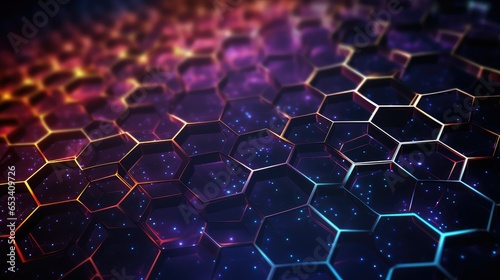background hexagon grid network illustration technology digital, tech futuristic, texture data background hexagon grid network