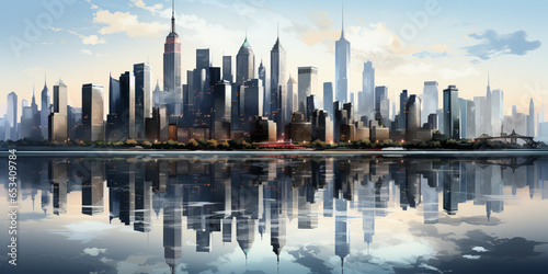 Midtown Manhattan Panorama: Iconic Skyline Views photo