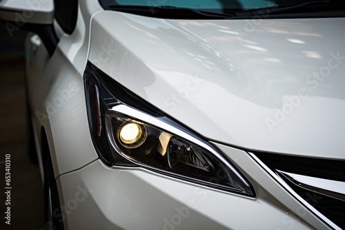 Headlights of a new modern car, closeup © Alina