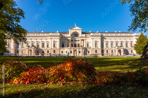 Canvas Print Liechtenstein Garden palace in autumn, Vienna, Austria