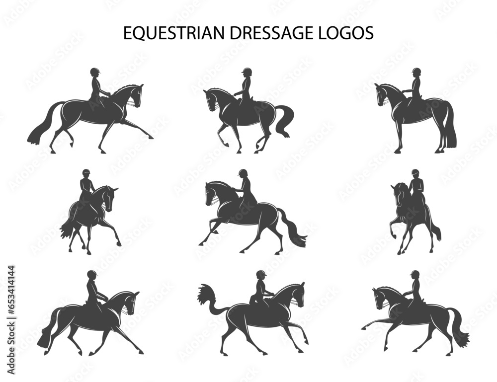 Logo design of the equestrian dressage