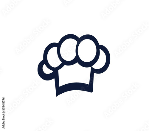 Chef hat logo cooker head wear vector PNG design