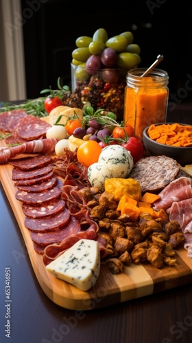 Charcuterie Board - Artistic, Colorful, Gourmet, Perfect for Entertaining