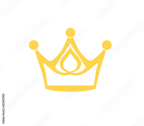 Crown golden logo vector png image