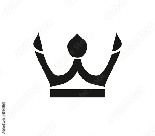 Crown black logo vector image PNG