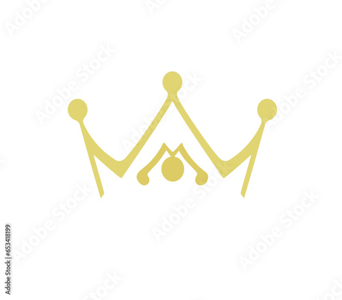 Crown golden logo vector png image