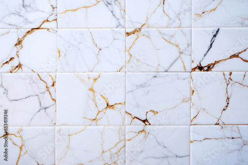white marble tiles with gold and gray streaks