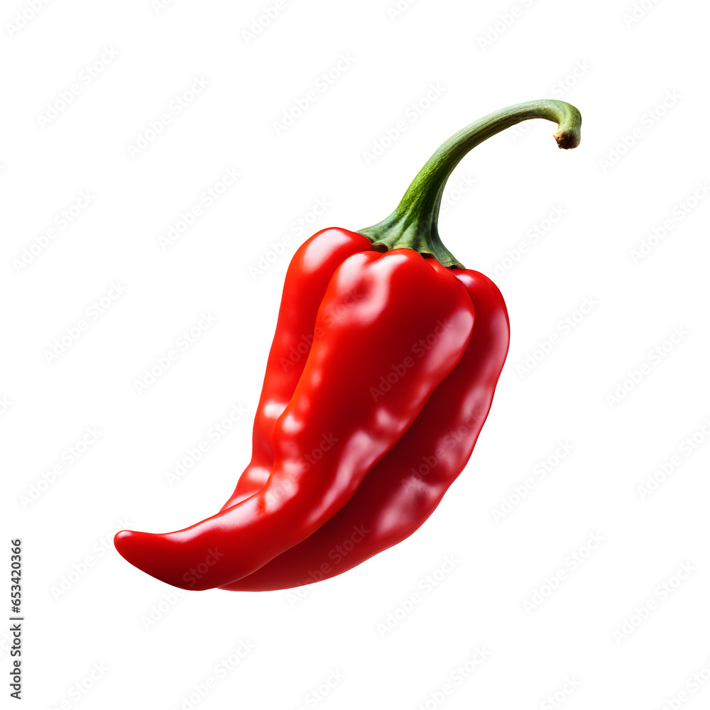 red hot chili pepper isolated - obrazy, fototapety, plakaty 