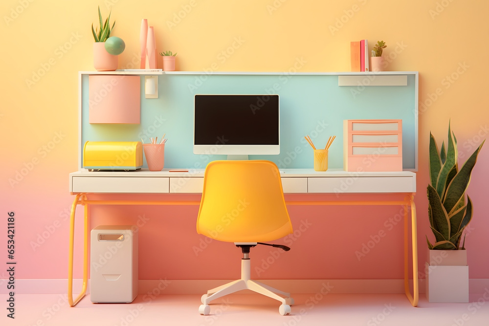Moderner Schreibtisch für Mockups Moderner Schreibtisch für Mockups
