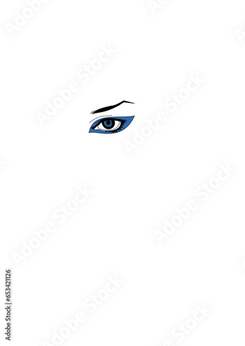 anime eye in blue