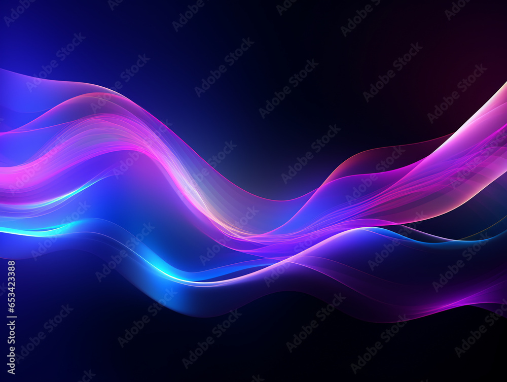 Abstract background of neon wave hi-tech design, modern futuristic style Abstract background of neon wave hi-tech design, modern futuristic style