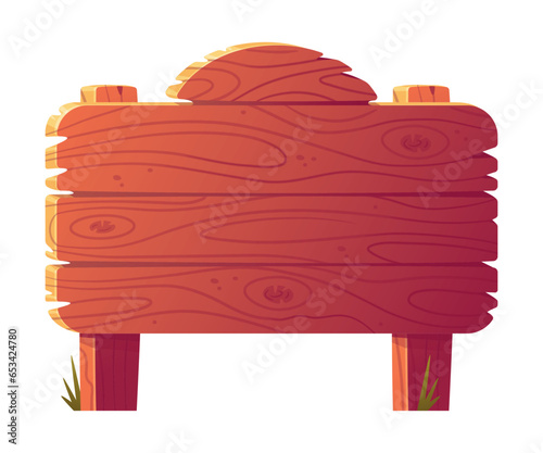 Wooden Pointer and Board on Pole for Direction or Information Vector Illustration