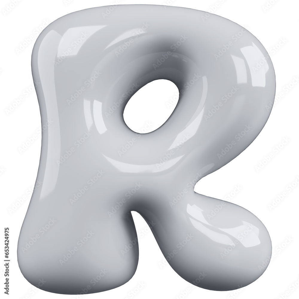 Grey Bubble Graphic Letter R Grey Bubble Graphic Letter R