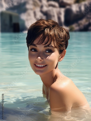 beautiful woman model in the water  © Михаил Валевский