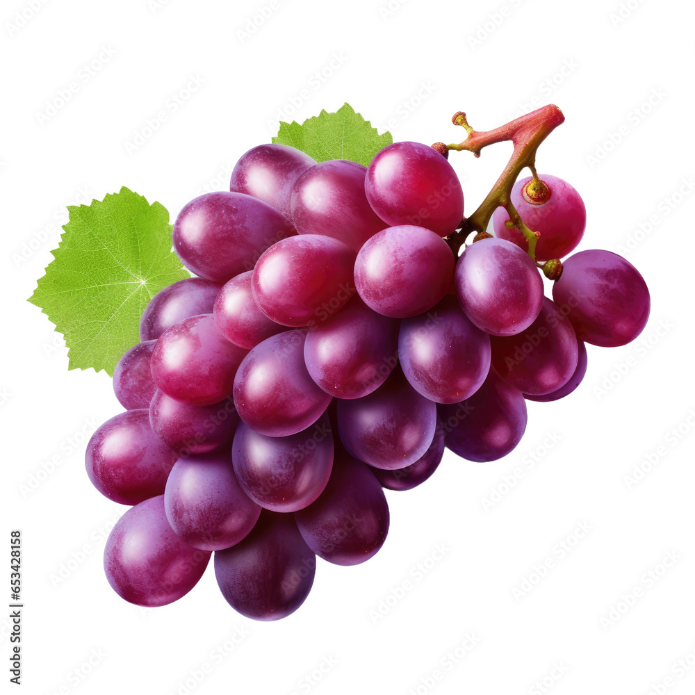 Fototapeta premium Grapes on transparent background