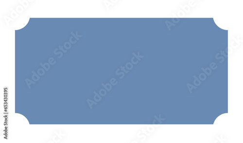 Raffle Ticket Shape Blue