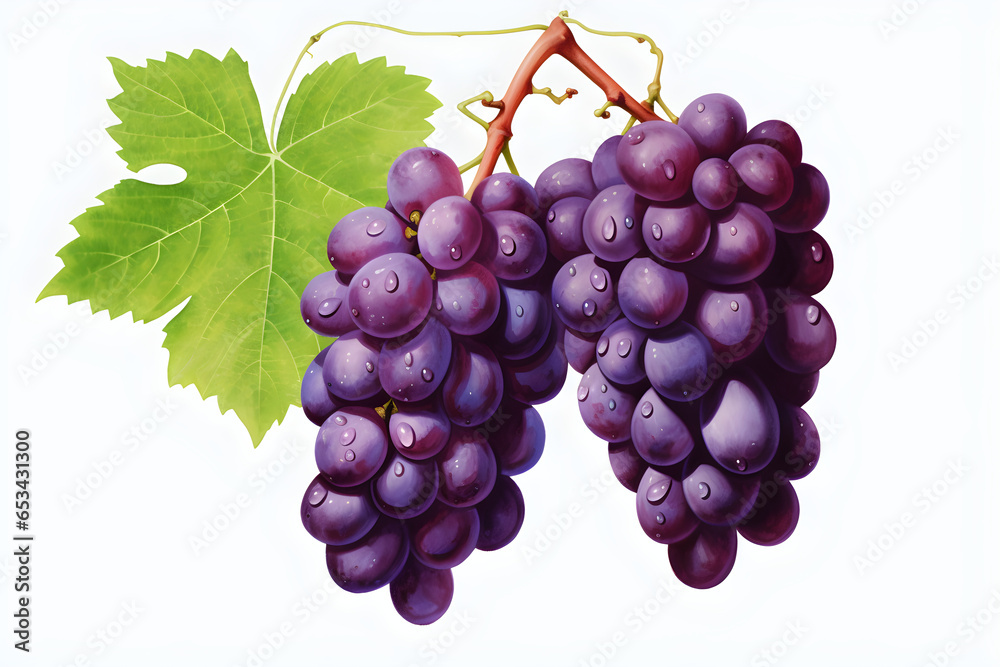 Fototapeta premium grape llustration transparent background png 