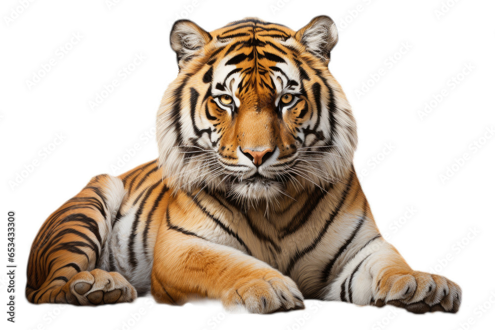 Transparent PNG of a Tiger. Transparent Background PNG. Isolated PNG. Generative AI