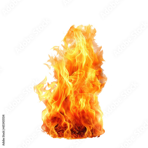 Fire Flames on transparent background