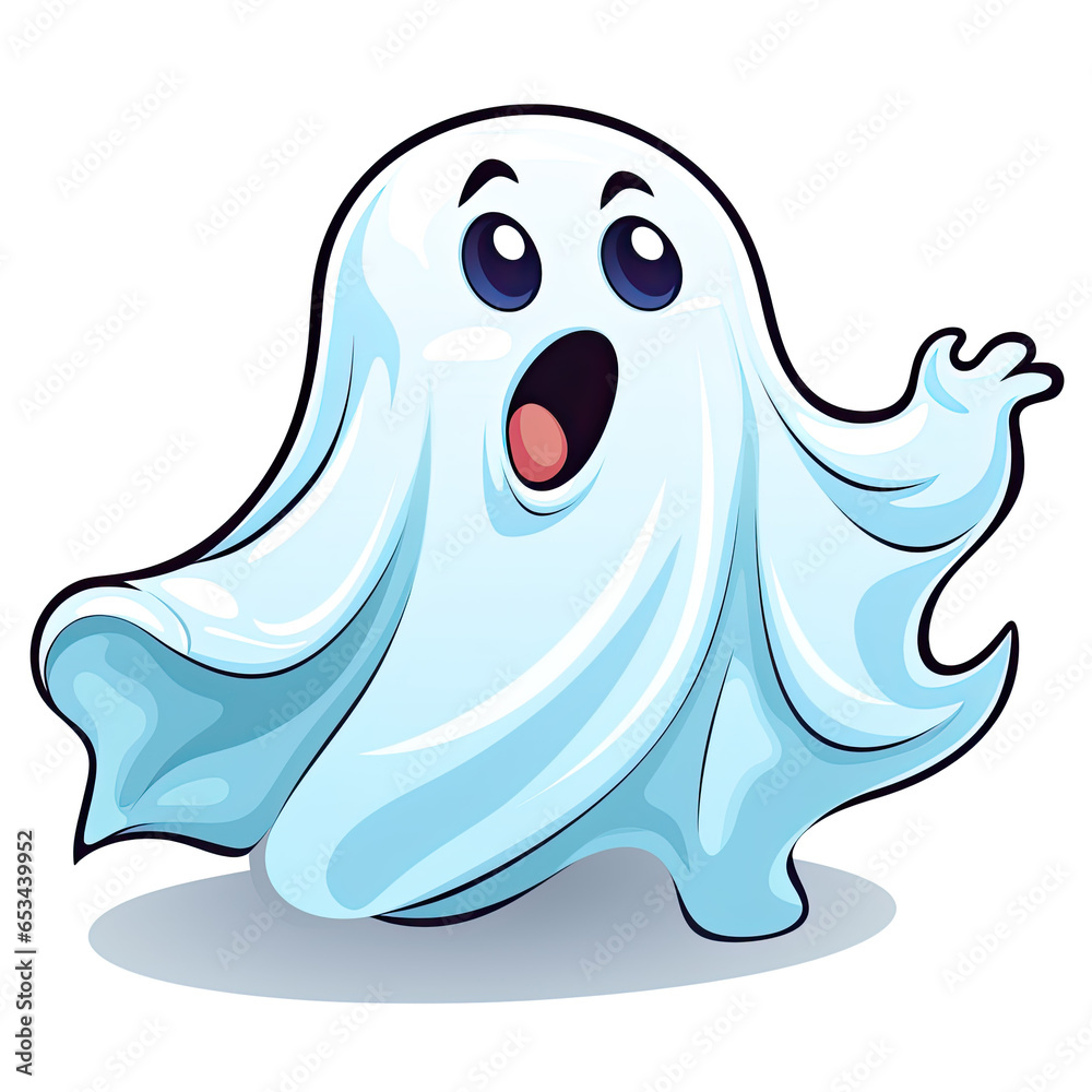 Vector image of a cartoon ghost Vector image of a cartoon ghost