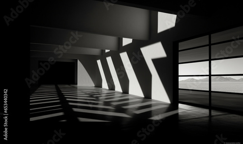 architecture: repetetive shadows in black & white