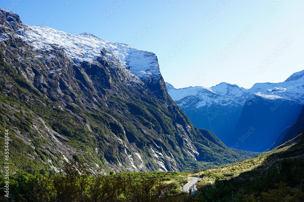 The Milford Valley, a scenic spot along the Milford Road