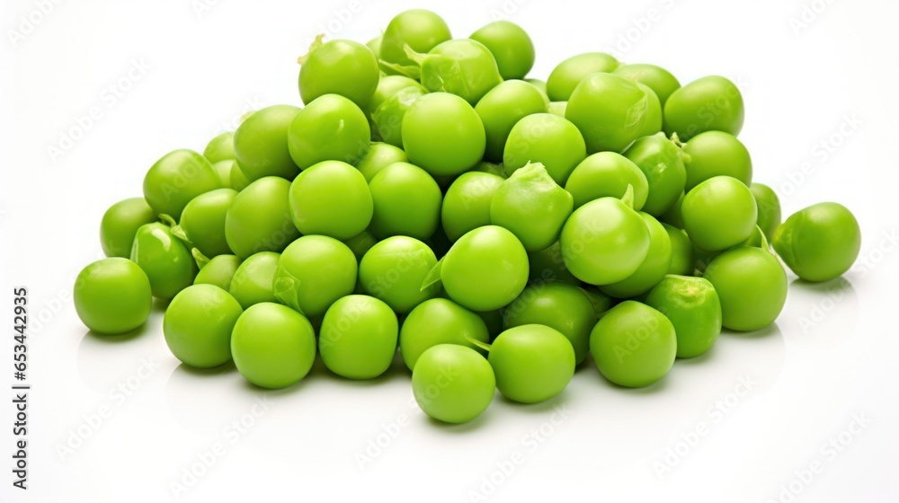 Fresh Green Peas on Seamless White Background Fresh Green Peas on Seamless White Background