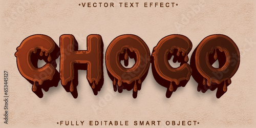 Dripping Choco Vector Fully Editable Smart Object Text Effect