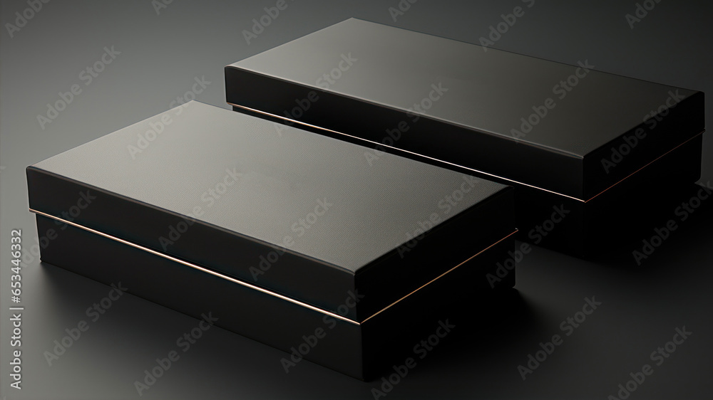 Black box packaging for cosmetics, jewellery, perfume and other product. Black box packaging for cosmetics, jewellery, perfume and other product.