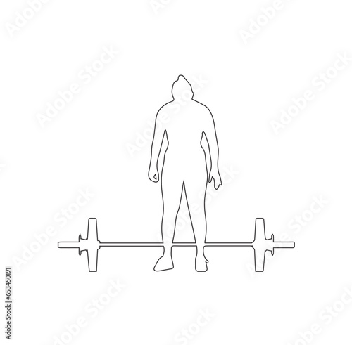 weight lifting girl in vector illustration. Trendy Young Woman Avatar Illustration. 