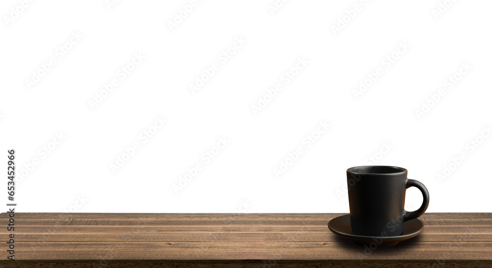 Black Coffee Cup Isolated on White with Clipping Path Black Coffee Cup Isolated on White with Clipping Path