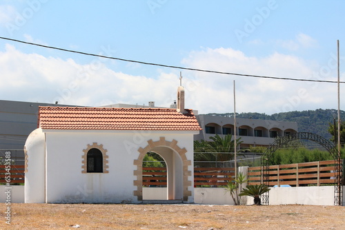 Chapel on Rhodes beach photo