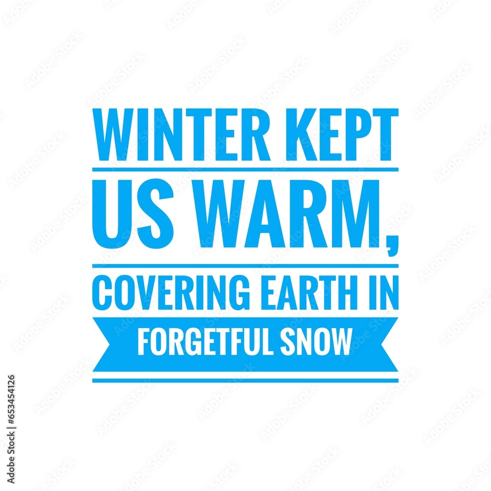 Winter Quote Illustration Design