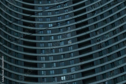 Wallpaper Mural Closeup of a part of a skyscraper. Concave facade, windows. Torontodigital.ca