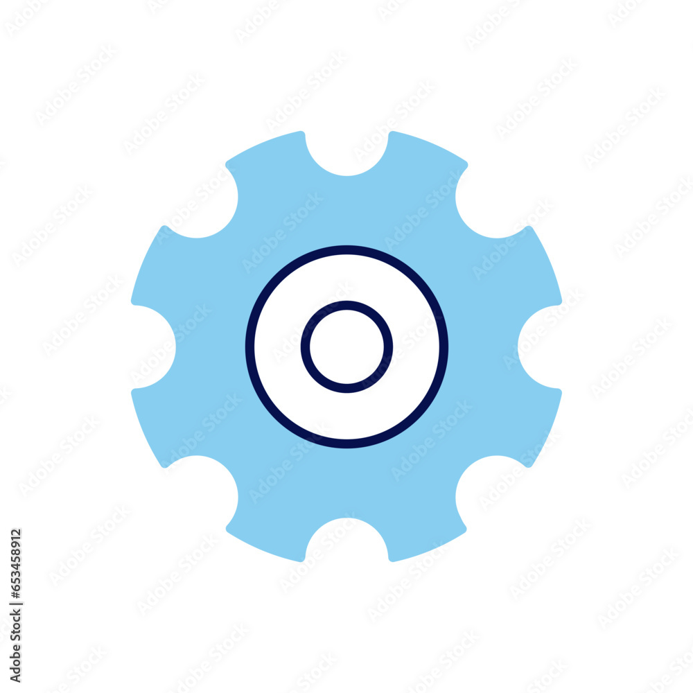 Obraz premium Gear related vector icon. Isolated on white background. Vector illustration