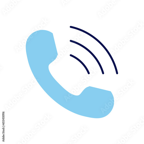 Handset related vector icon. Isolated on white background. Vector illustration