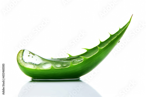 aloe vera isolated on white background. Cosmetics and body care concept