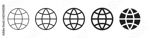 world icon set , web icons , globe icon , earth global icon symbol . website contact icons