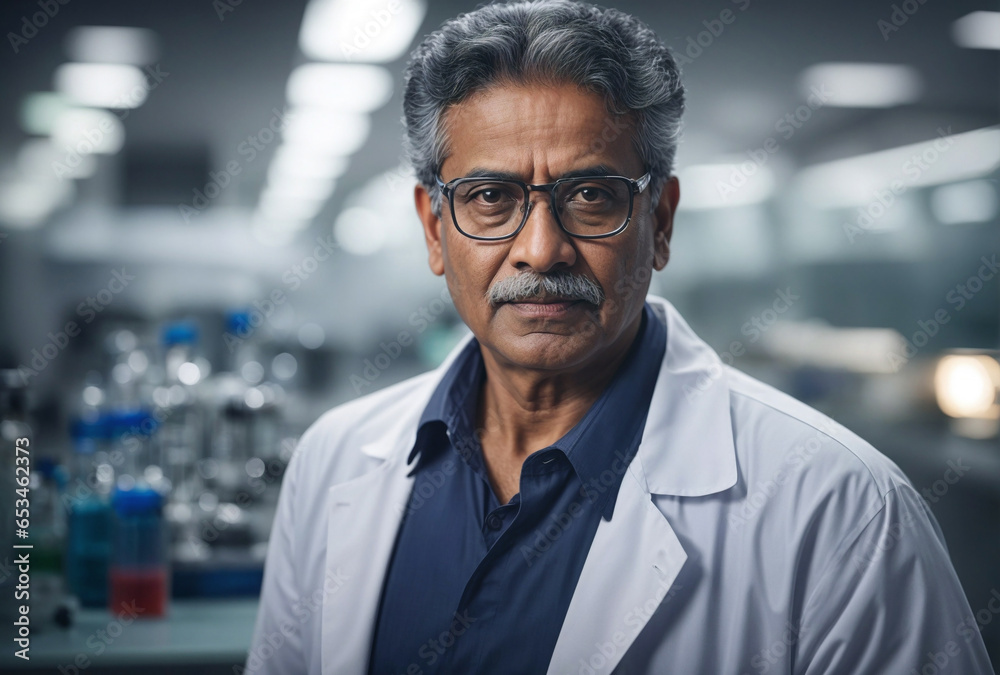 Obraz premium male scientist portrait in the laboratory