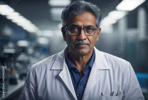 Wallpaper Mural Indian male scientist portrait in the laboratory Torontodigital.ca