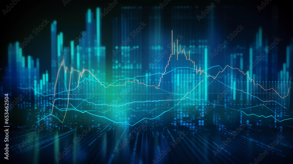 Business finance graph charts