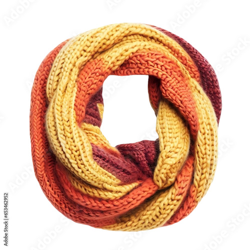 Sciarpa autunnale calda di lana fatta a mano a maglia, trasparente e isolata