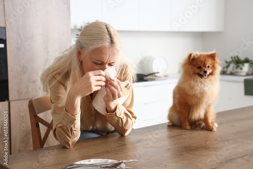 Allergic mature woman with ...
