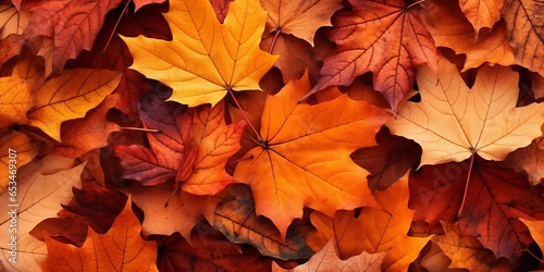 Beautiful orange and red autumn leaves texture background  Thanksgiving backdrops.